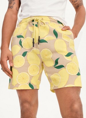 DKNY Lemon Print Pull On Kurze Hose Herren Zitrone | Austria_D0265