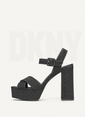 DKNY Margot Sandalen Damen Schwarz | Austria_D0840