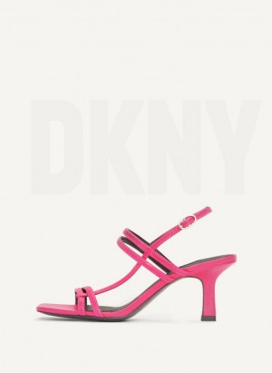 DKNY Riemchen Heel Sandalen Damen Rosa | Austria_D1149